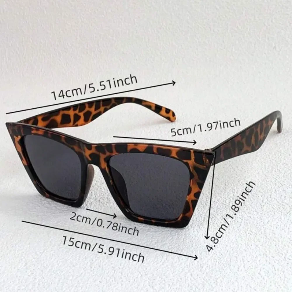 3for$20 1pc Square-Framed Streetwear Fashion Glasses For animal print
